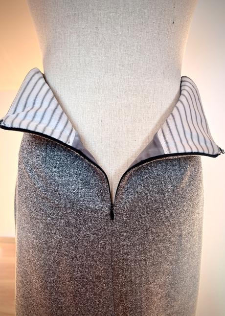 Sivá business sukňa, s, s