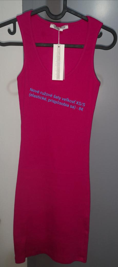 Nove krásne sexi ružové minišaty, s / xs