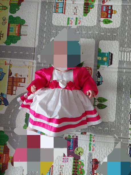 Šaty pre 3-6 mes. + ponožky, 68