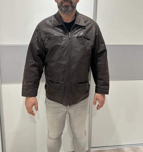 Pánska kožená bunda veľkosť m, 50