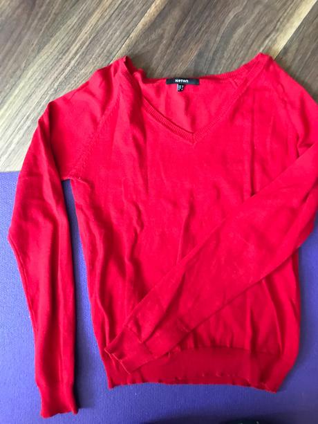 Sveter zakladny koton v-vystrih, m