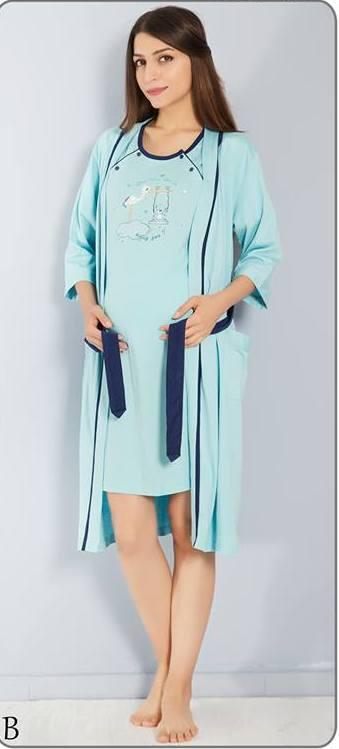 Materská súprava župan s nočnou košeľou bavlnené, vienetta secret,l / m / s / xl / xxl