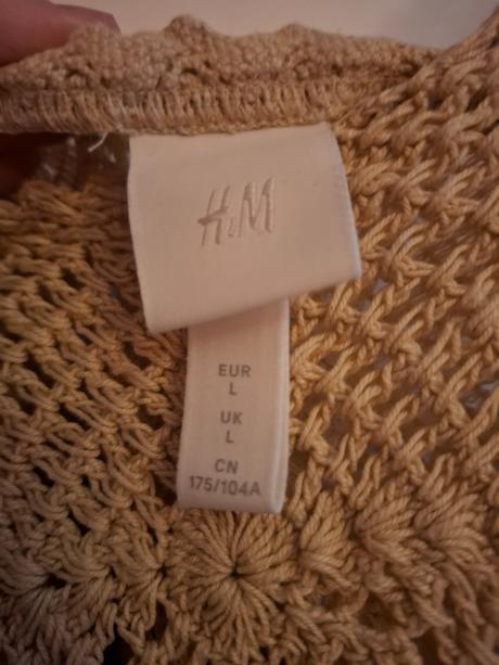 Dámsky háčkovaný top, h&m,l