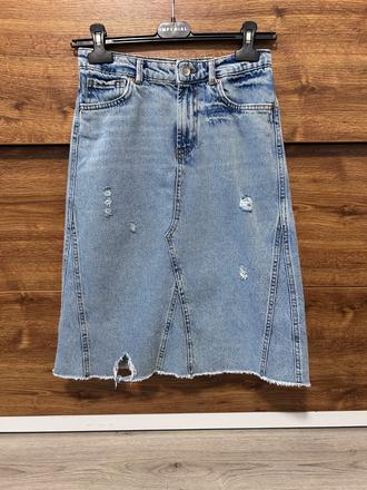 Riflová sukňa, zara,164