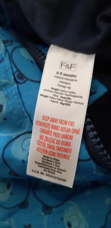 Zimná kombinéza s kožušinou, f&f,74