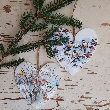 Vianočné ozdoby srdce ( 25 motívov),