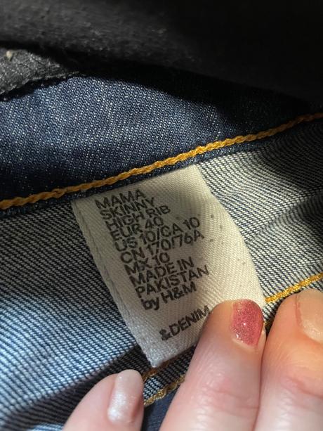 Tehotenské rifle, h&m,40