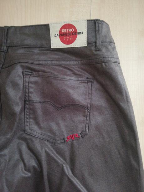Lesklé rifle tenšie retro jeans (27 a 28), 28