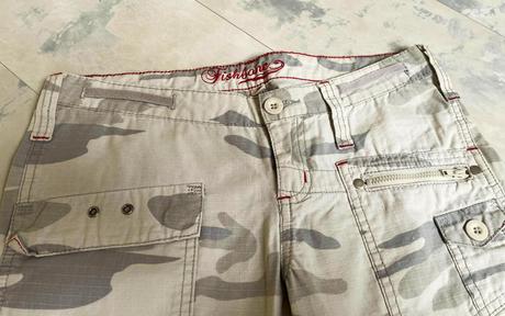 3/4 maskáčové nohavice, fishbone,xs