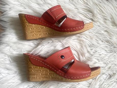 Kožené šľapky na platforme lasocki, lasocki,38