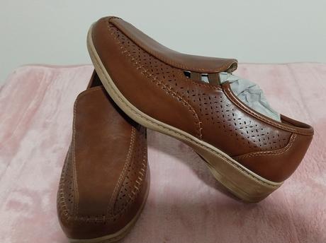 Škoricovo - hnedé topánky - mokasíny., 36
