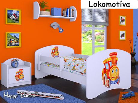 Detská postieľka happy 140x70 cm farebná+ matrac, šírka (cm): 70,dĺžka (cm): 140