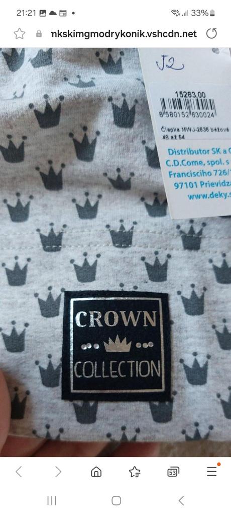 Čiapka s korunkami, marika,98