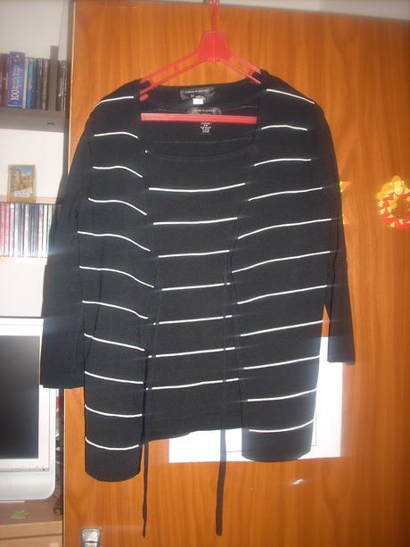 Kardigán a tričko na ramienka zn. cable & gauge, 38