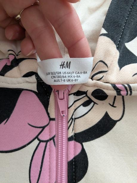 Mikina minnie, h&m,128