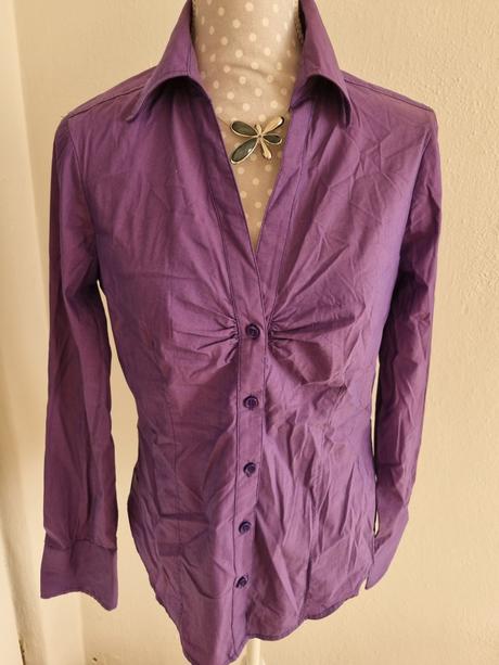 Fialová elastická blúzka veľ. 40, 40