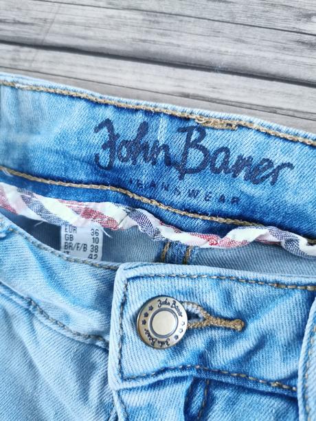 Modré džínsové krátke nohavice john baner, s