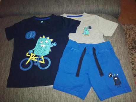 Tričká+kraťasy v top stave, lupilu,98