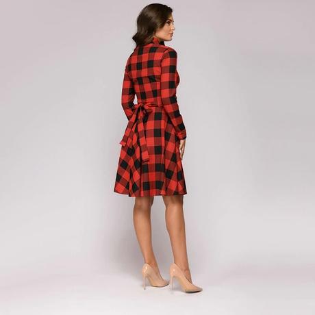 Flanelove saty plaid, l / m / s