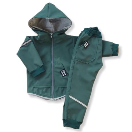 Softshellove nohavice zelené, 92 - 128