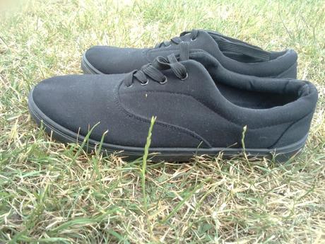 Čierne letné tenisky (plátenky), 44