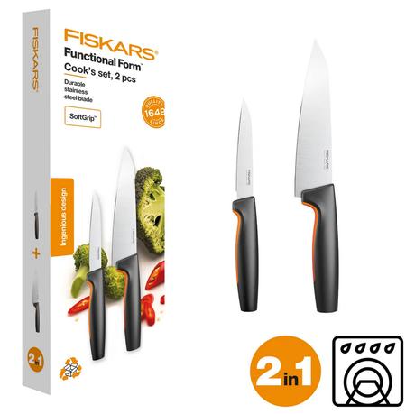 Sada 2ks kuchárskych nožov fiskars functional form, 