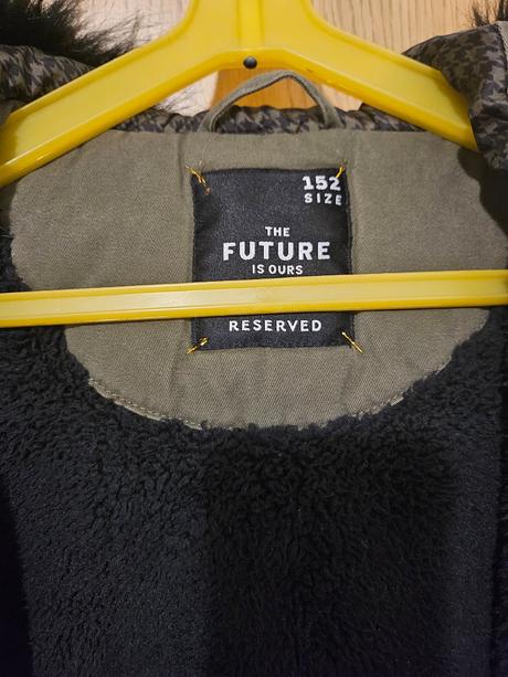 Teplá kožušinová bunda 152 darujem, reserved,152