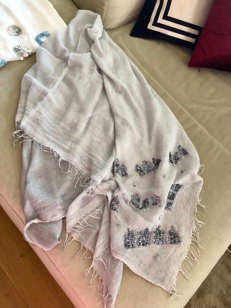 Šatka hodváb-bavlna, s