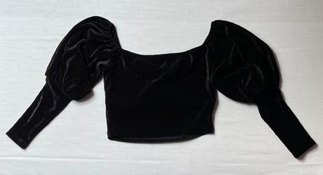 Zamat skrátená nafúknutý rukáv srdiečkový výstrih, zara,xs