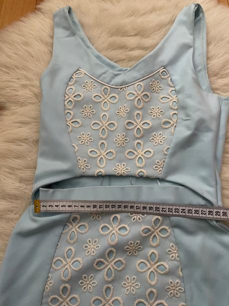 Bledomodré šaty s aplikáciou, h&m,36