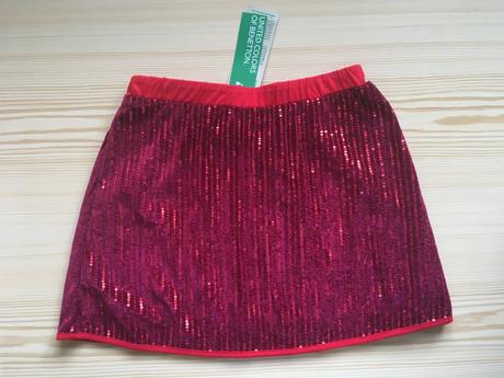 Flitrová sukňa benetton veľ. 134, benetton,134
