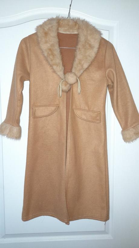 Flaušový nepodšitý kabát - dlhý sveter, 134