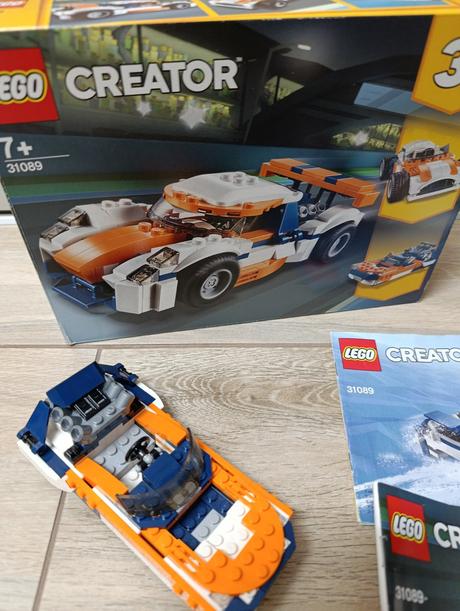 Lego creator 31089 - oranžové pretekárske auto, 
