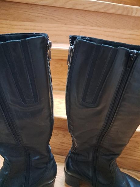 Dámske kožené čižmy remonte 38 čierne, 38