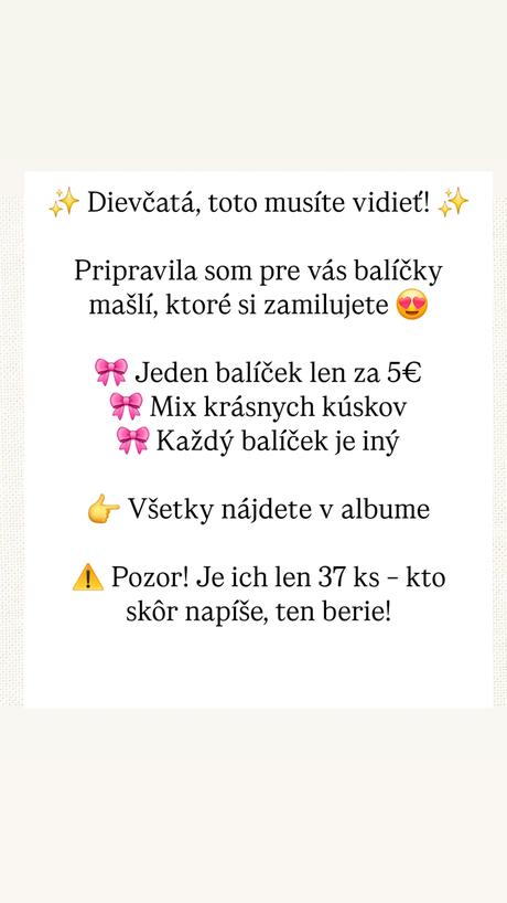 Balíčky mašiel na gumičke/štipce, 