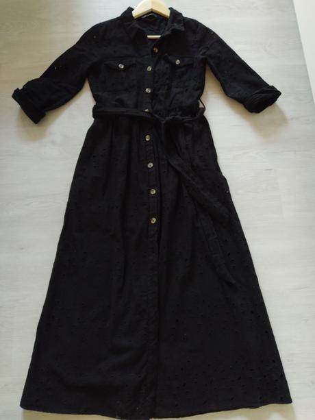 Čierne šaty z madeiry., zara,xs