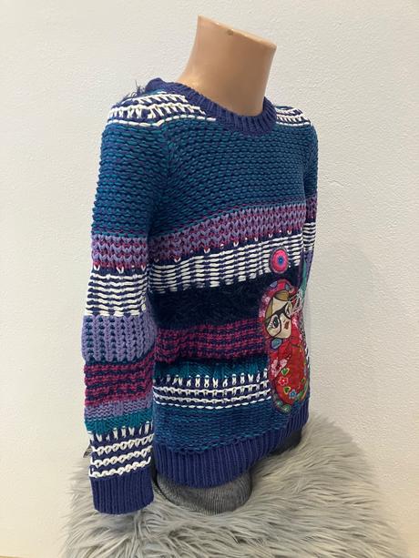 Dievčenský sveter farebný desigual (5-6r.), desigual,110 / 116