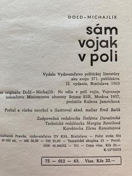 Sám vojak v poli jurij dol'd-michajlik (1963),