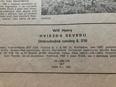 Dobrodružné romány 70te roky, 