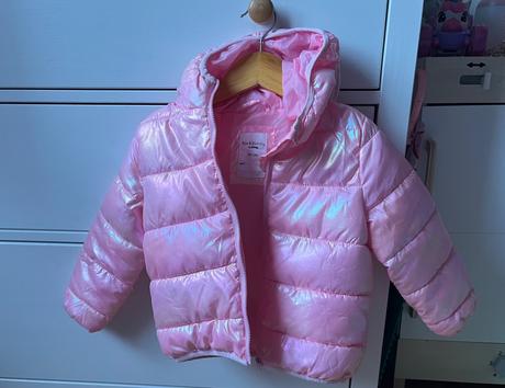 Metalická ružová prechodná bunda, 98, 98