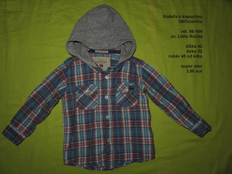 Košeľa s kapucňou, rocha.little.rocha,104