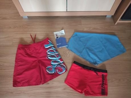 Nenosené plavky freecun a speedo + darcek, 170
