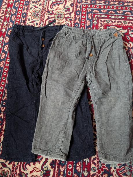 Podšité menčestrové nohavice hm 92, h&m,92