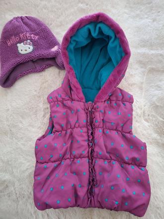 Dievcenska vesta plus ciapka, george,80