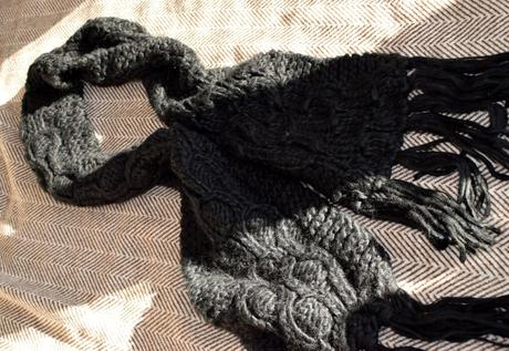 Dlhý teplý šál so strapcami, next,xl