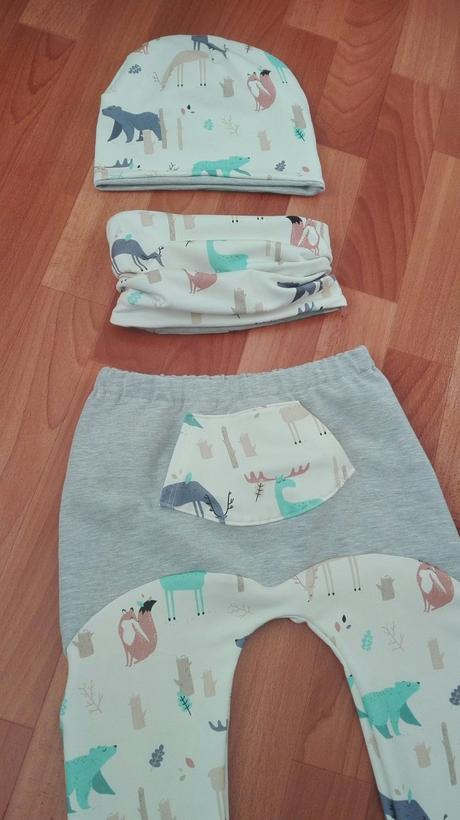 Set tepláky čiapka nákrčník, 104 - 158