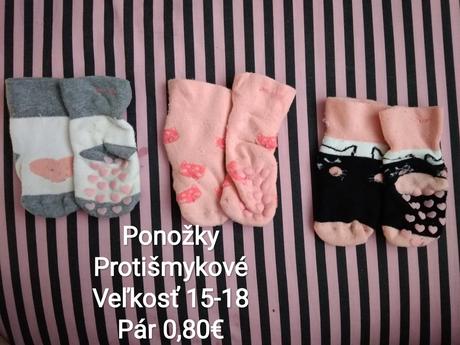 Detské ponožky (aj protišmykové), 18