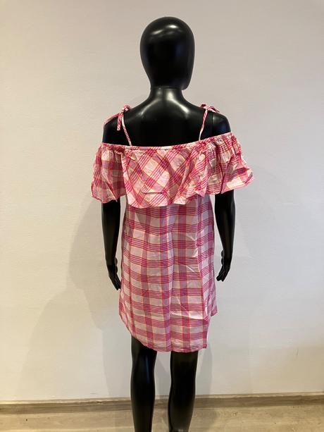 Ružové kockované šaty fb sister (s), s