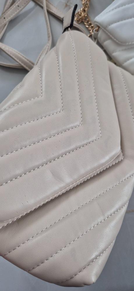 Kabelka biela a béžová, 