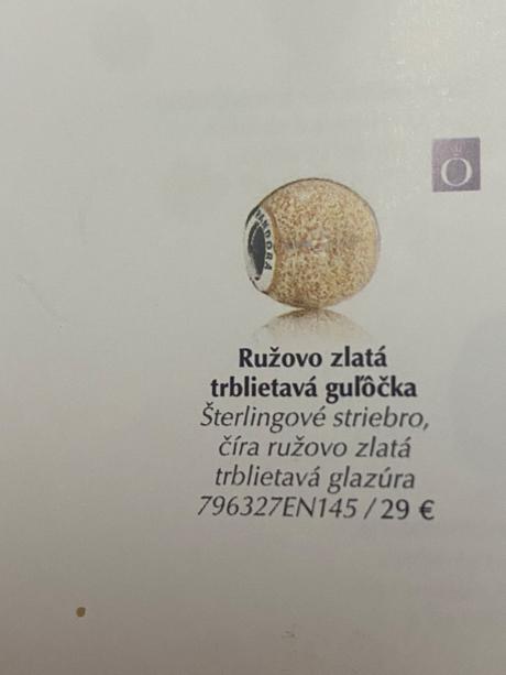 Pandora koralka rose gulička, pandora